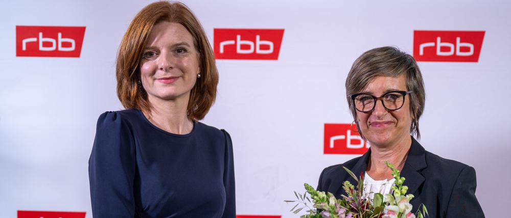  RBB-Intendantin Ulrike Demmer (r.) und Vorgängerin Katrin Vernau