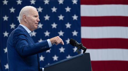 US-Präsident Biden bei einer Rede in Albuquerque, New Mexico.
