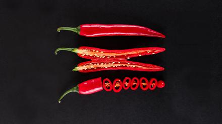 Rote Chilischoten.
