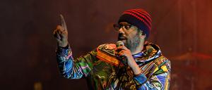 Samy Deluxe beim Open-Air-Musikfestival „Jamel rockt den Förster“.