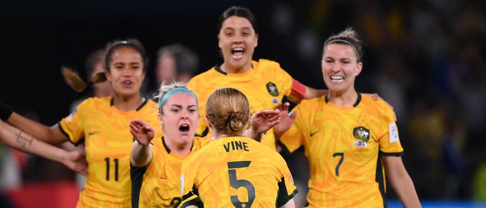 Die Party geht weiter. Australien steht bei der WM unter den besten vier Teams.