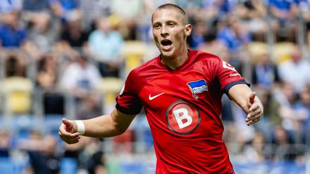 Palko Dardai traf früh zum beruhigenden 1:0 für Hertha in Jena – es war das erste Pflichtspieltor der Berliner in dieser Saison.
