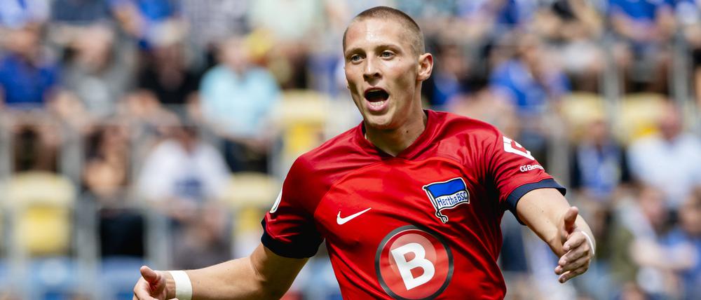 Palko Dardai traf früh zum beruhigenden 1:0 für Hertha in Jena – es war das erste Pflichtspieltor der Berliner in dieser Saison.