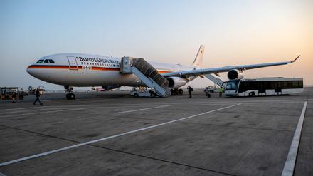 Der Pannenflieger vom Typ Airbus A340.