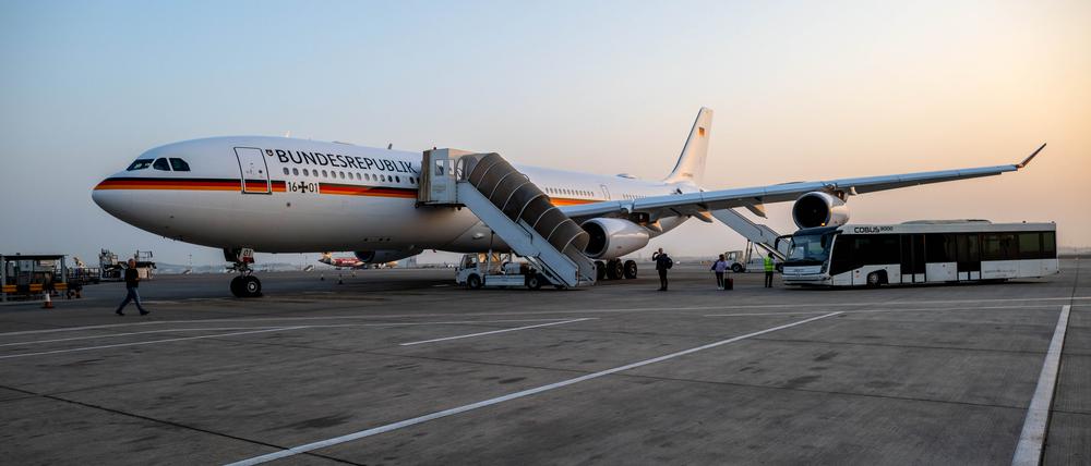 Der Pannenflieger vom Typ Airbus A340.
