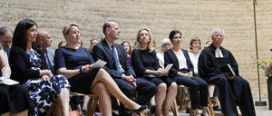 Franziska Giffey, BÜRGERMEISTEIRN VON BERLIN UND SENATORIN FÜR WIRTSCHAFT, ENERGIE UND BETRIEBE Gedenkandacht 62. Jahrestag Bau Berliner Mauer, am 13.08.2023 in Berlin, Kapelle der Versöhnung, Bernauer Straße 4, Deutschland, Dr. Frank Gaeth *** Franziska Giffey, MAYOR OF BERLIN AND SENATOR FOR ECONOMICS, ENERGY AND BUSINESS Commemorative 62nd anniversary of the construction of the Berlin Wall, on 13 08 2023 in Berlin, Chapel of Reconciliation, Bernauer Straße 4 , Germany, Dr Frank Gaeth