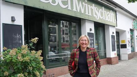 Yulia Romahn schenkt bald georgische Weine im früheren Lokal „Besenwirtschaft“ aus.