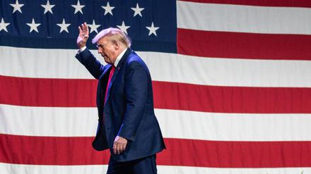 Trumpbei einer Rede in Iowa.
