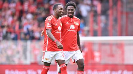 Sheraldo Becker und David Fofana vom 1. FC Union Berlin.