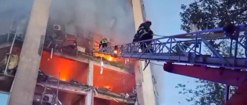 Schäden durch Drohnenangriffe in der Stadt Izmail.