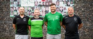V.l.n.r.: Matthias Heese-Steinmetz (Präsident), René Schütze (Schatzmeister), Sebastian Rommel (Spieler) und Matthias Geißler (Vizepräsident) sehen eine gute sportliche Zukunft für den Wartenberger SV.