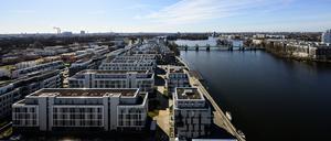 Blick aus dem Hochhaus der Wasserstadt Spandau