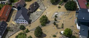  Überschwemmungsgebiet in Slowenien. 
