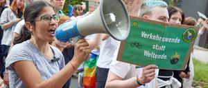 Aktivisten von Fridays for Future bei einer Demonstration