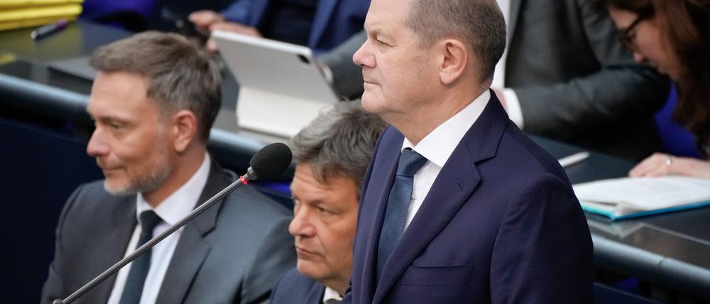 Der Bundeskanzler Olaf Schol (SPD).