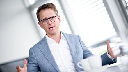 Carsten Linnemann, CDU-Generalsekretär spricht beim dpa-Interview. 