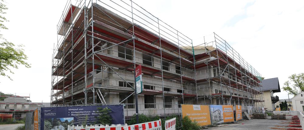 Baustelle des Immobilien-Projektentwicklers Project Immobilien im Potsdamer Ortsteil Bornim.