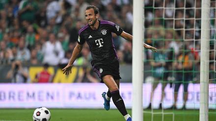 Harry Kane jubelt nach seinem Treffer gegen Bremen.
