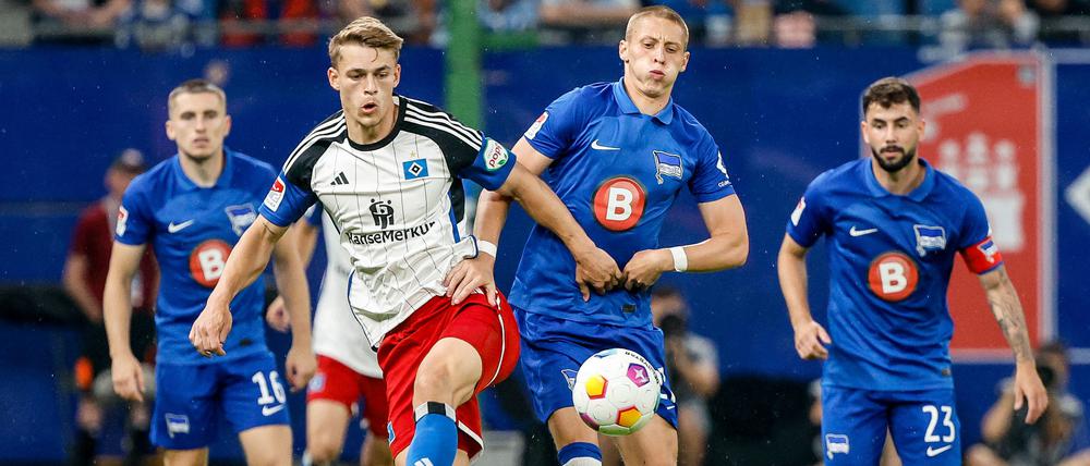 Hertha BSC und der Hamburger SV lieferten sich ein intensives Duell.