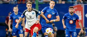 Hertha BSC und der Hamburger SV lieferten sich ein intensives Duell.