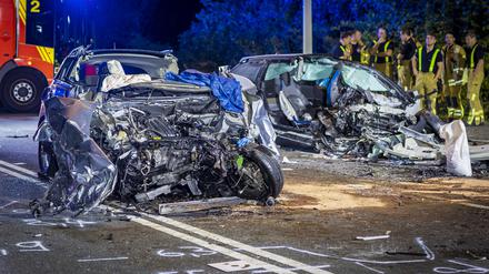 Die beiden verunfallten Autos in Hannover.