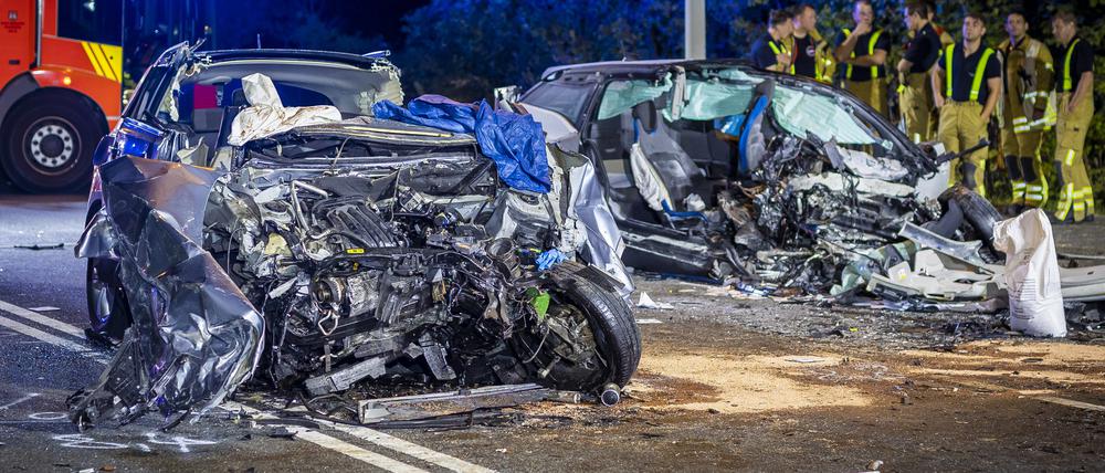 Die beiden verunfallten Autos in Hannover.