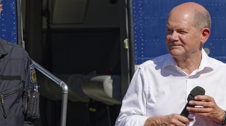 Olaf Scholz beim Tag der offenen Tür am 20. August 2023.