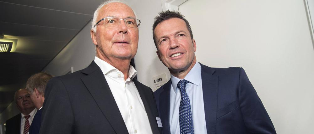 Franz Beckenbauer und Lothar Matthäus 2017.