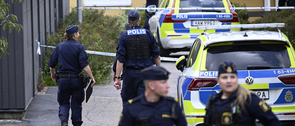 Polizei im schwedischen Helsingborg.