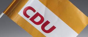 Ein Werbefähnchen der CDU aus vergangenen Wahlkämpfen.