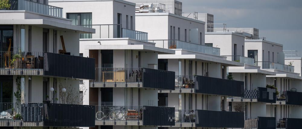 Blick auf Neubau-Wohnungen im Berliner Bezirk Schöneberg.