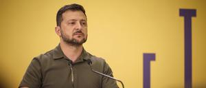 Selenskyj bei einer Rede am 23. August in Kiew.