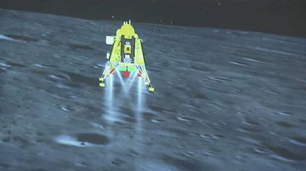 Chandrayaan-3 ist die erste Sonde, die in der Nähe des kaum erforschten Südpols des Mondes landen konnte. 
