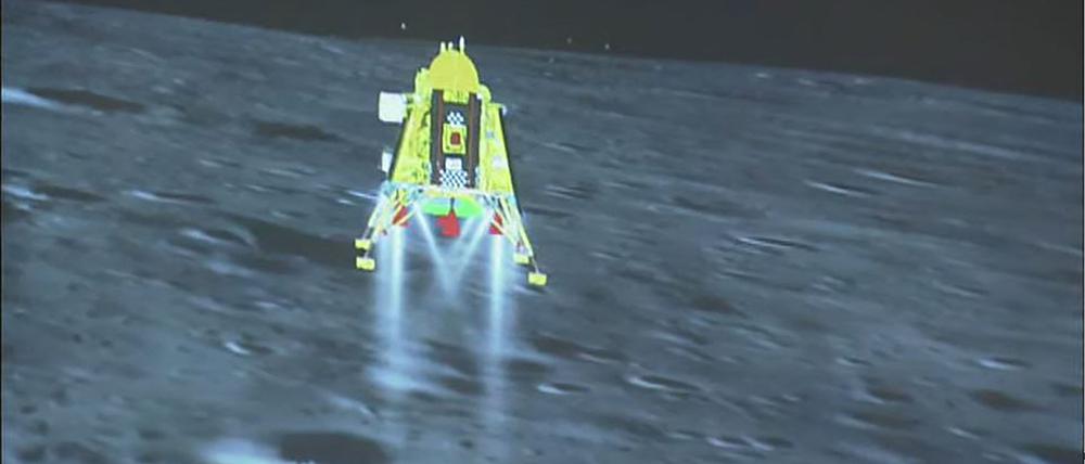 Chandrayaan-3 ist die erste Sonde, die in der Nähe des kaum erforschten Südpols des Mondes landen konnte.