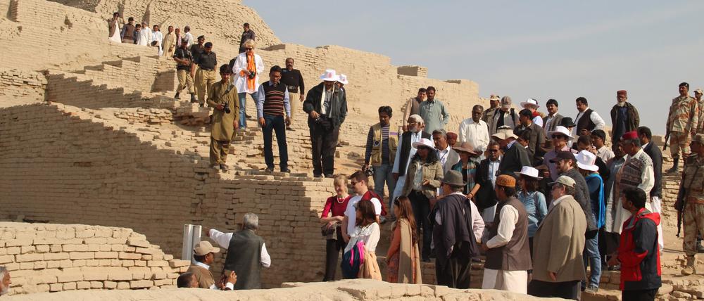 Die archäologische Stätte Mohenjo-daro in der Provinz Sindh.