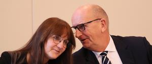 Innenministerin Katrin Lange und Ministerpräsident Dietmar Woidke (beide SPD).