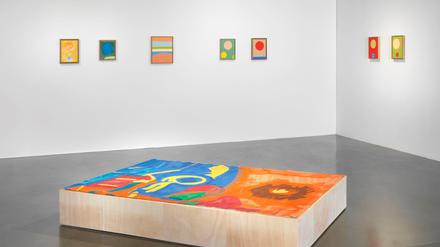 Malerei aus geometrischen Formen in der Ausstellung „Etel Adnan & Simone Fattal. Voices without borders“ im KINDL - Zentrum für zeitgenössische Kunst.