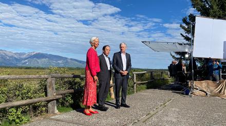 EZB-Präsidentin Christine Lagarde und Fed-Chef Jerome Powell (r.) gaben sich beim Treffen in Jackson Hole vage.