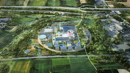 Innovation Park in Heilbronn: Von oben soll der Innovationspark einmal aussehen wie ein Computerchip.
