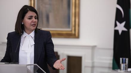Lybienbs Außenministerin Nadschla al-Mangusch. 