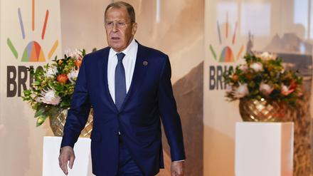 Russlands Außenminister Sergej Lawrow beim Brics-Gipfel.