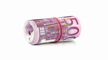 Ein Bündel 500-Euro-Scheine