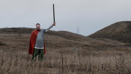 So geht Wikinger: nur mit Schwert echt. 