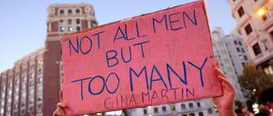 Demonstration nach dem Eklat vom Finale. In Madrid gingen viele Menschen auf die Straße.