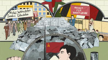 Eine Szene aus Hannah Brinkmanns Biografie von Ernst Grube.