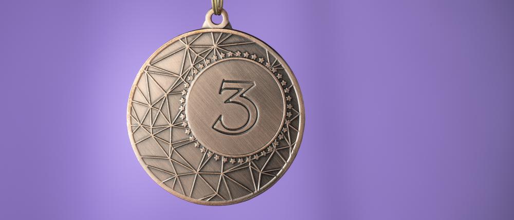 medal for second place, Medal Sports Award Award. winner's award in sports competitions, High quality photo