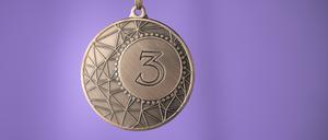 medal for second place, Medal Sports Award Award. winner's award in sports competitions, High quality photo