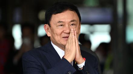 Thaksin Shinawatra landete am 22. August 2023 aus dem Exil in Thailand.