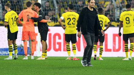 Blues nach dem Spiel. Trainer Edin Terzic ist enttäuscht.