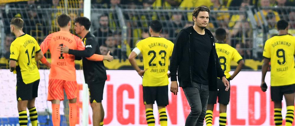 Blues nach dem Spiel. Trainer Edin Terzic ist enttäuscht.
